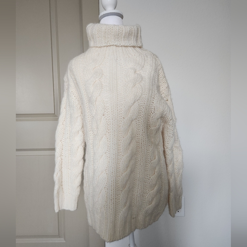Cozy Cream Cable Knit Turtleneck Sweater